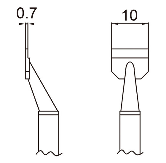 Soldering tip tweezer T16-1007, pair