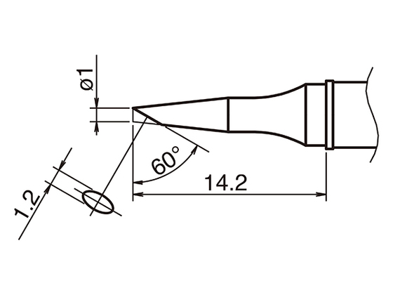 Soldering tip T31-1BC, 450°