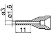 Nozzle N61-14, 1,6mm for FR-410/301