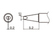 Soldering tip T35-1D, 400°