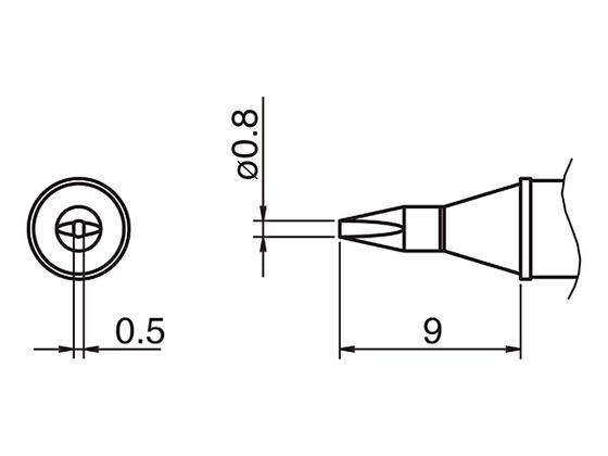 Soldering tip T31B-0.8D, 450°