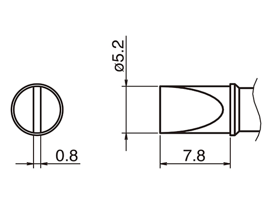 Soldering tip T31B-5.2D, 450°