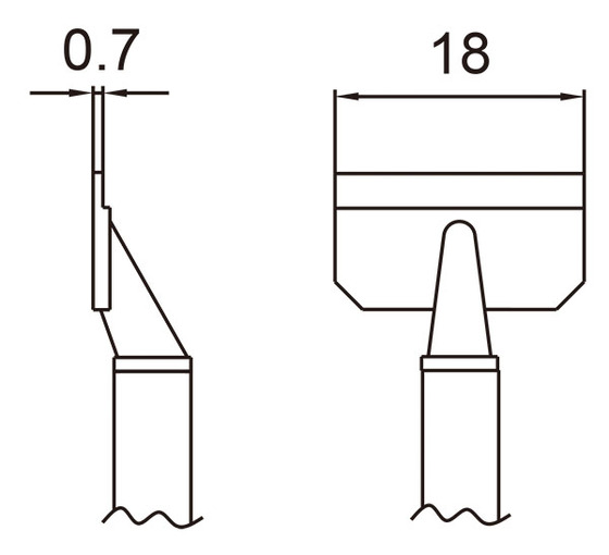 Soldering tip tweezer T16-1012, pair