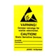 Attention label rectangular 
45x65 mm