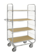 ESD Trolley with Wire Mesh - 4 shelves