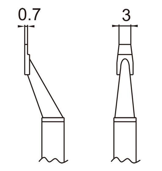 Soldering tip tweezer T16-1013, pair
