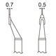 Soldering tip tweezer T16-1002, pair