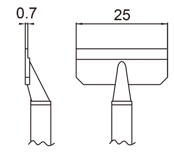 Soldering tip tweezer T16-1011, pair