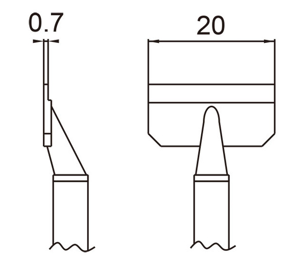 Soldering tip tweezer T16-1010, pair