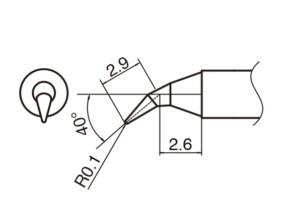 Soldering tip T35-J, 350°
