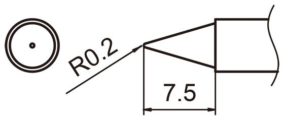 Soldering tip T15-0,2B