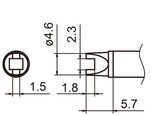 Soldering tip T15-2,3R