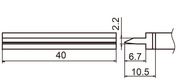 Soldering tip T15-1406, Spatula 40,0mm