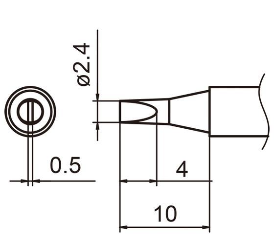 Soldering tip T15-2,4D