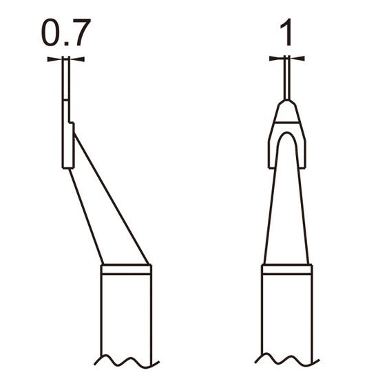 Soldering tip tweezer T16-1003, pair