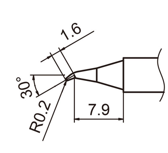 Soldering tip T15-0,2JS