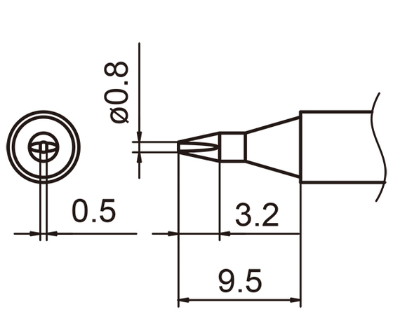 Soldering tip T15-0.8D