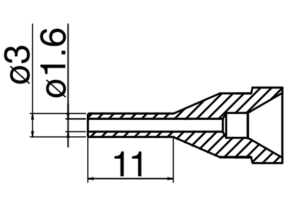 Nozzle N61-14, 1,6mm for FR-410/301