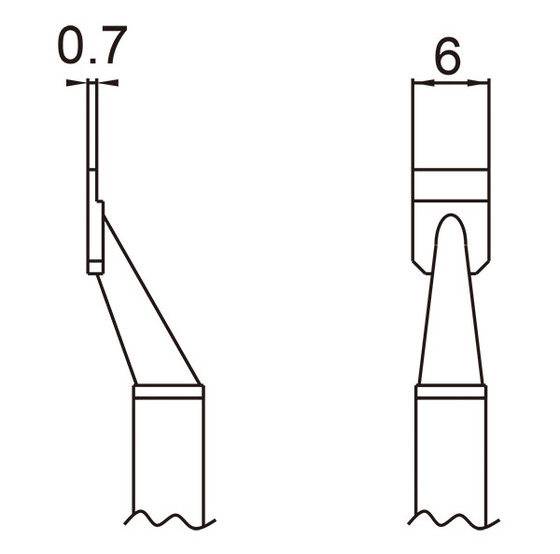 Soldering tip tweezer T16-1005, pair