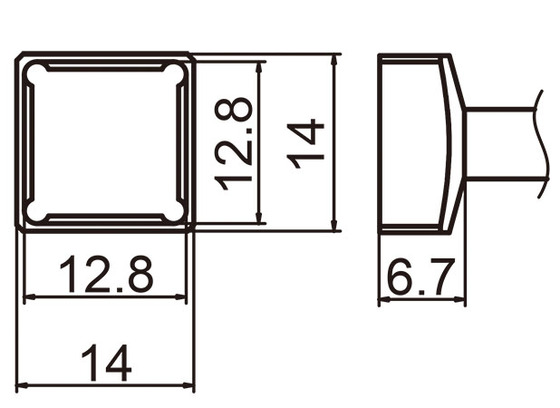 Soldering tip T15-1203, 12.
8x12.8mm