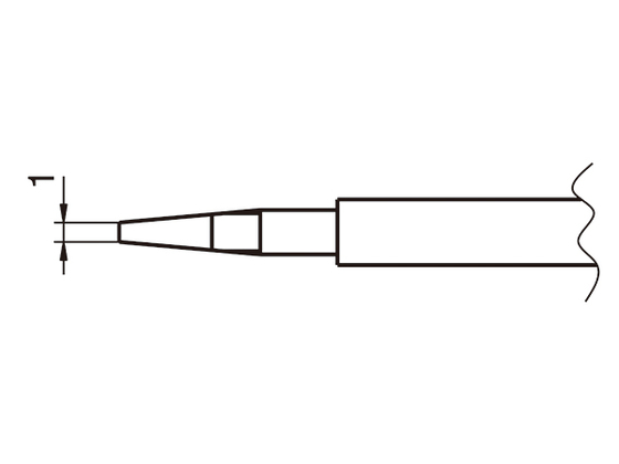 Soldering tip tweezer T9-1L, pair