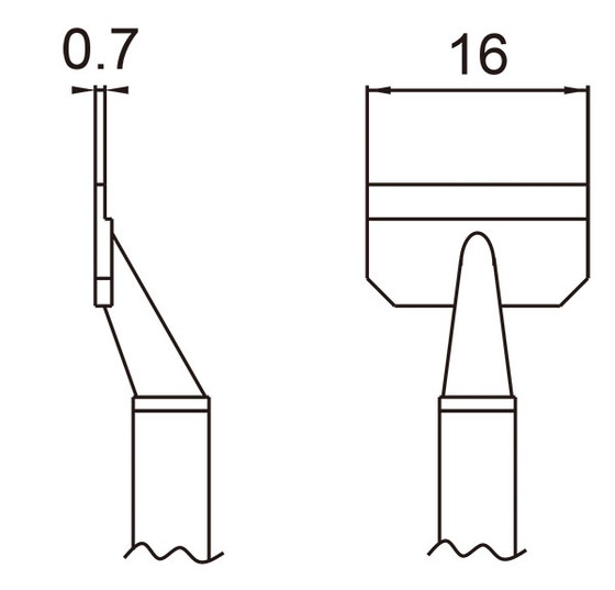 Soldering tip tweezer T16-1009, pair