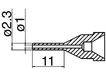 Nozzle N61-12, 1,0mm for FR-410/301