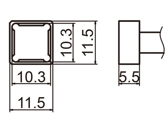Soldering tip T15-1202, 10.
3x10.3mm