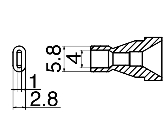 Nozzle N61-16, 
4x1mm for FR-410/301