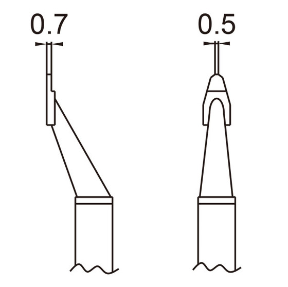 Soldering tip tweezer T16-1002, pair