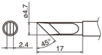Soldering tip T15-KF, knife