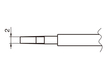 Soldering tip tweezer T9-2L, pair
