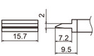Soldering tip T15-1402, Spatula 15,7mm