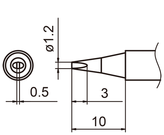Soldering tip T15-1.2D