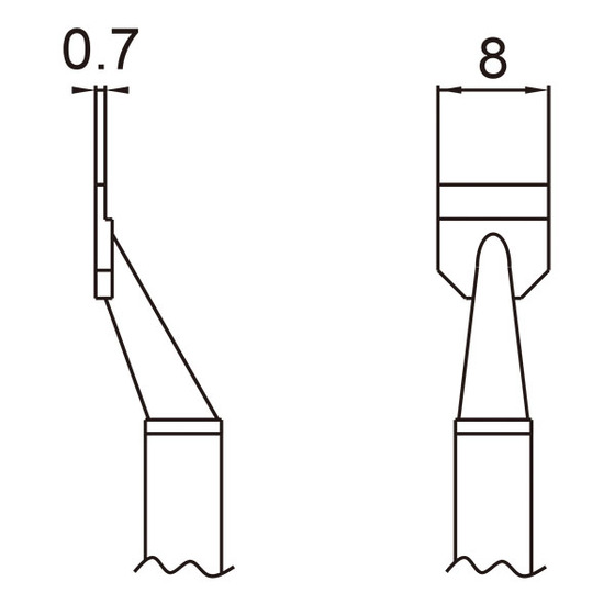 Soldering tip tweezer T16-1006, pair