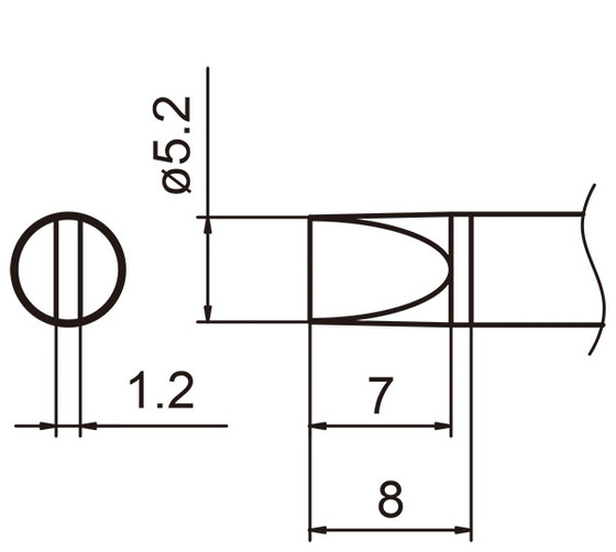Soldering tip T15-5,2D