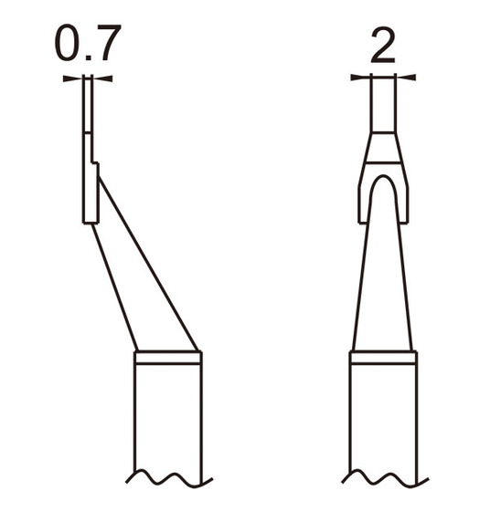 Soldering tip tweezer T16-1004, pair