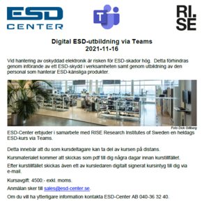 ESD education through Teams