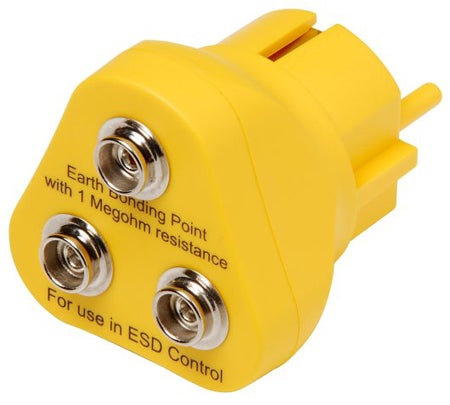 Grounding plug, 
3x10 mm snap