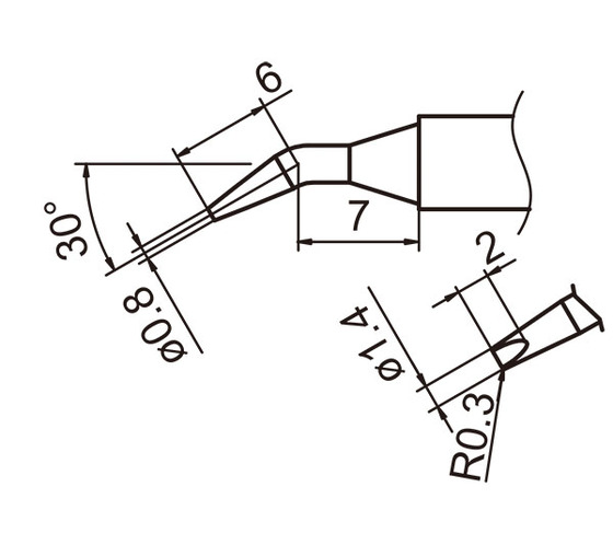Soldering tip T15-1,4JD