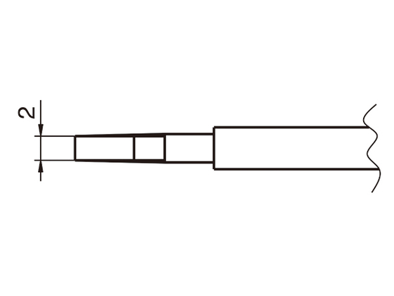Soldering tip tweezer T9-2L, pair