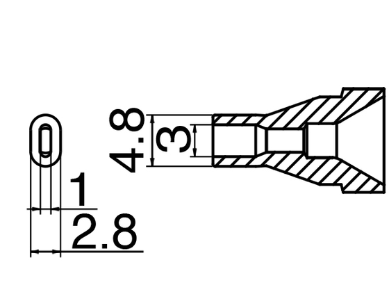 Nozzle N61-15, 
3x1mm for FR-410/301