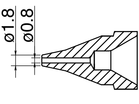 Nozzle N61-04, 0,8mm for FR-410/301
