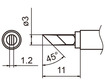 Soldering tip T15-KU, knife