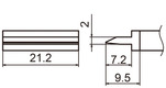 Soldering tip T15-1403, Spatula 21,2mm