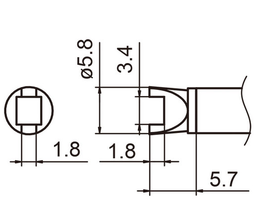 Soldering tip T15-3,4R