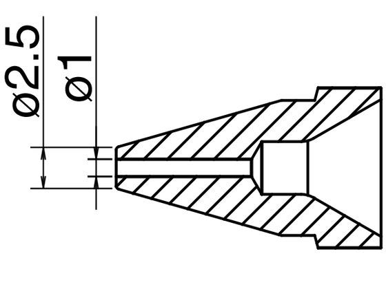 Nozzle N61-08, 1.0mm for FR-410/301